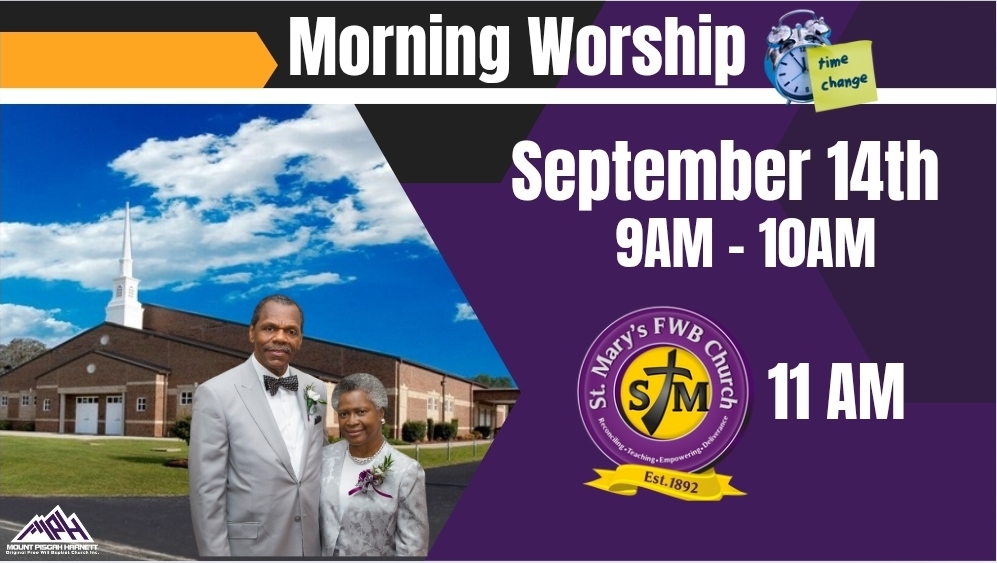 You are currently viewing Morning Worship Service Time Change